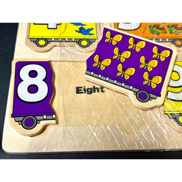 Tibbar’s wooden number train puzzle counting colors educational - Picture 6 of 8